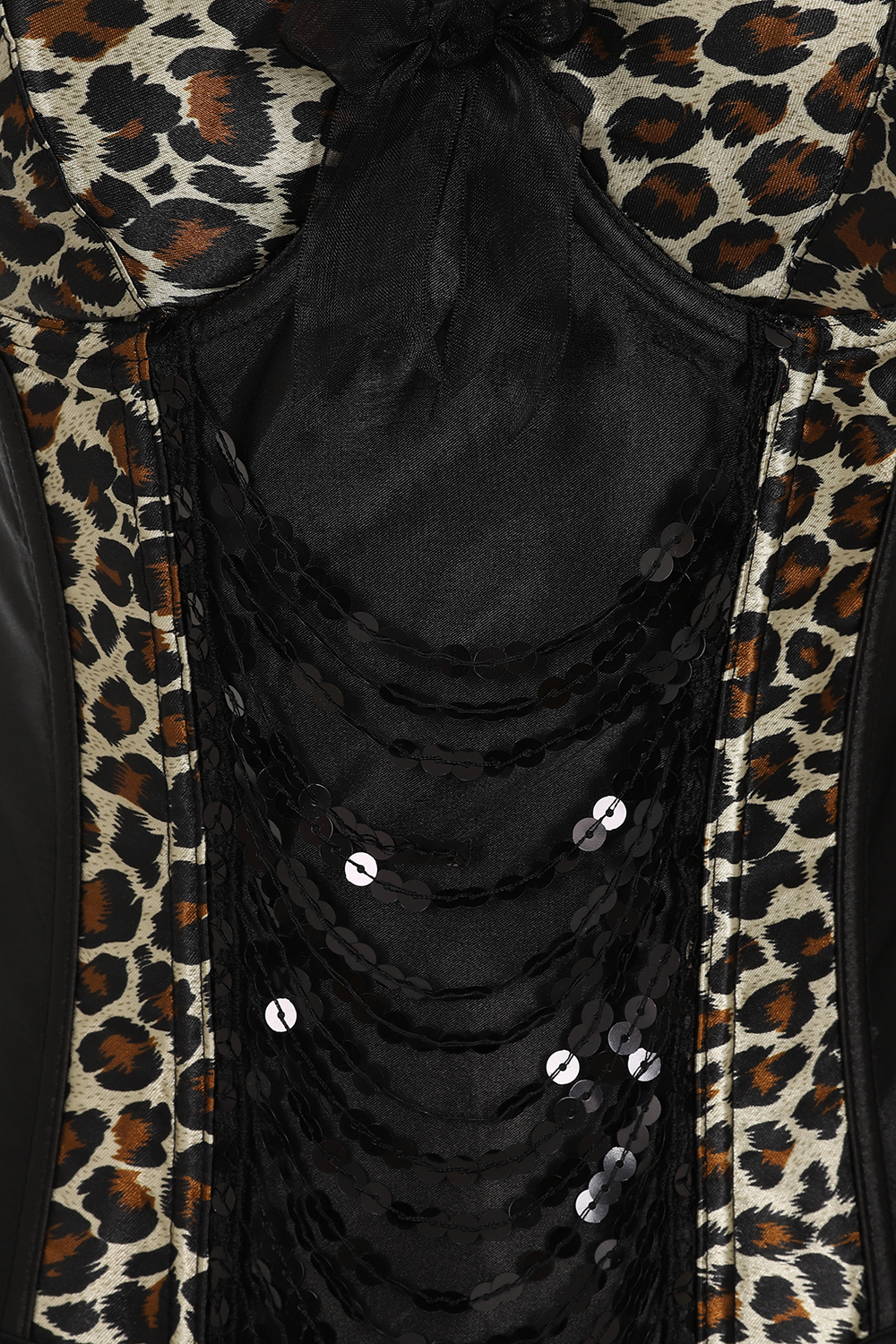 Leopard Sequin Corset with Skirt